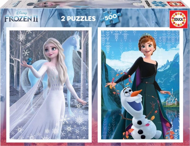 Educa Puzzle Regatul de Gheață 2, 2x500 piese