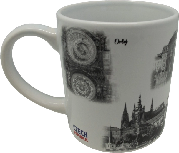 Cană ceramică albă 250 ml TOP PRAHA