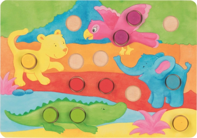 Joc de inserare cu zaruri Culori GOKI