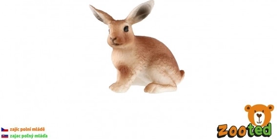 Figurină iepuraș – pui realist, 6 cm
