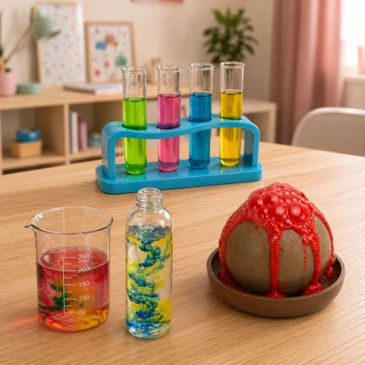 Experiment spectaculos „vulcan în erupție“