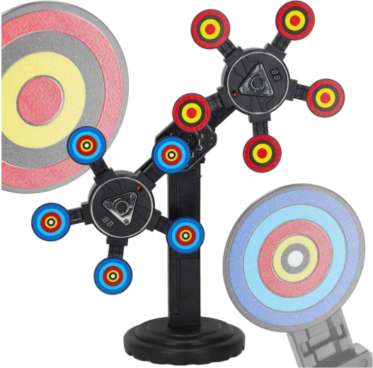 Țintă interactivă electronică rotativă cu scor pentru tragere cu pistoale cu spumă