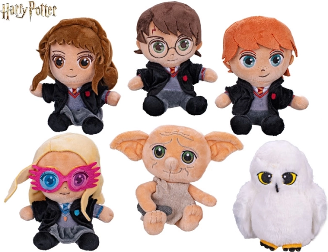 Figurină de pluș Harry Potter, în poziție șezândă, 16 cm (asortat 6 tipuri)