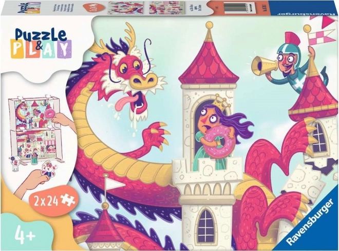 Ravensburger Puzzle & Play: regatul gogoșilor – 2×24 piese