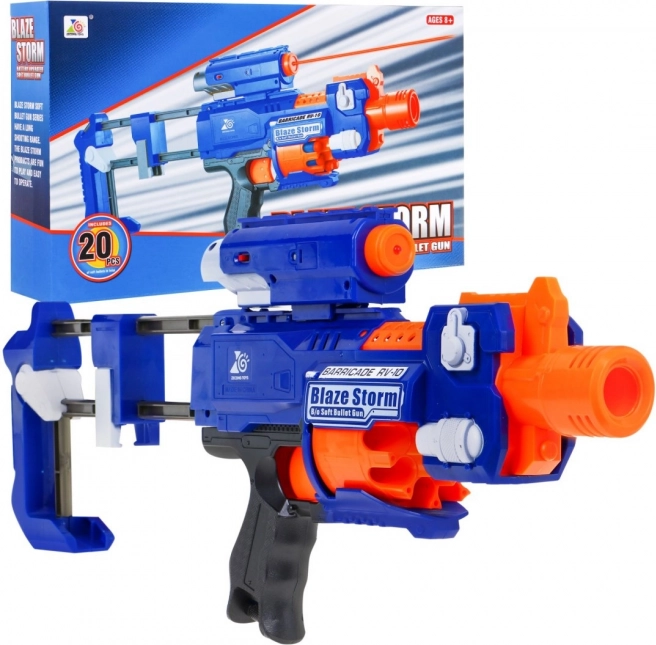 pistolă pentru copii blaze storm cu vizor laser și 20 de gloanțe din spumă