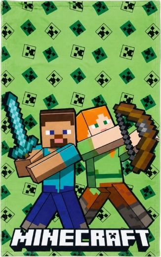 Prosop Minecraft 30 × 50 cm verde – Steve și Alex