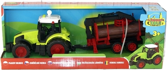 Tractor agricol pentru copii cu sunete și remorcă