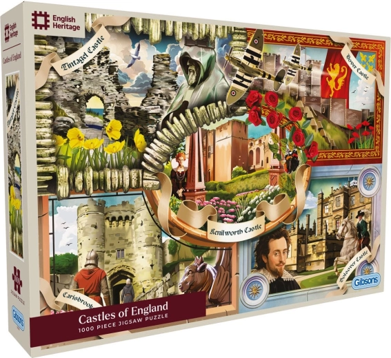 Puzzle Gibsons English Heritage: castelele Angliei 1000 de piese