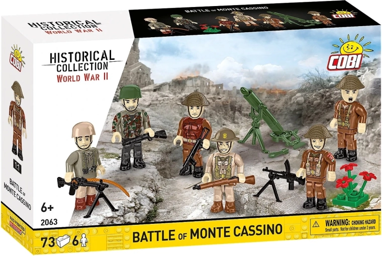 Set de construcție bătălia de la Monte Cassino – figurine și echipament COBI