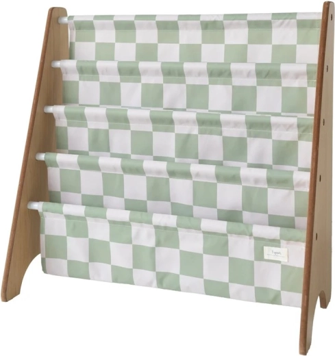 3 Sprouts suport pentru cărți recycled checkerboard green