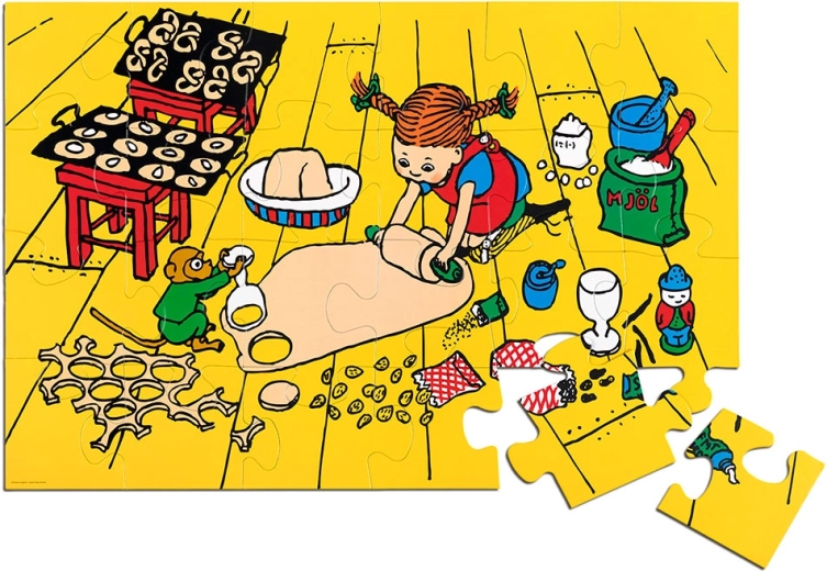 Puzzle de podea Pippi Șosețica – 24 de piese