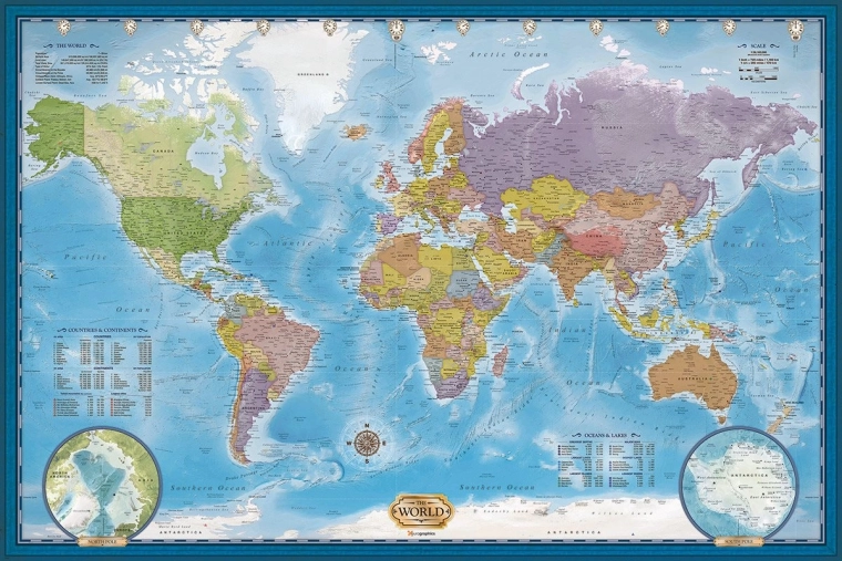 Puzzle hartă a lumii 5000 piese EUROGRAPHICS