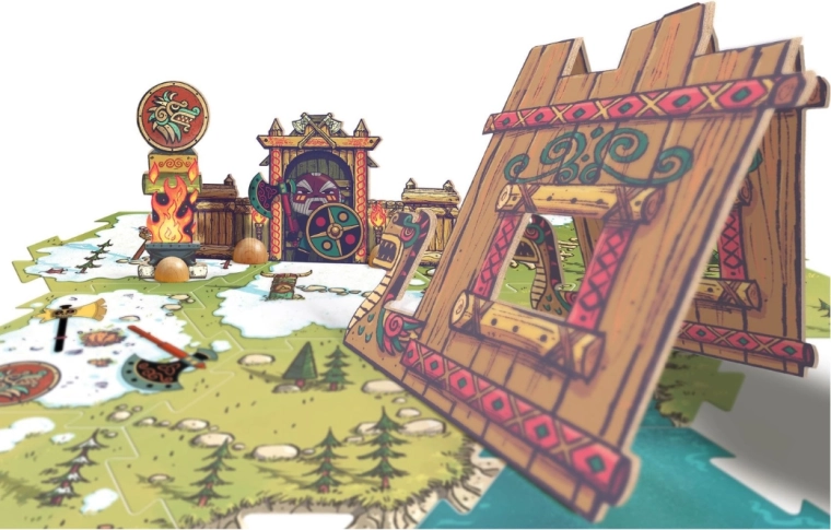 Puzzle de podea care prinde viață într-o scenă 3D