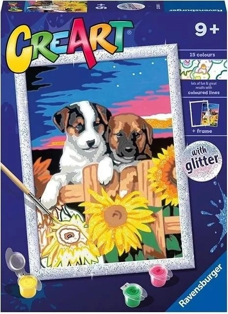 Pictură după numere CreArt Apus de soare Paw-Fection