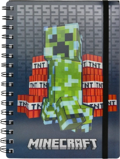 Caiet cu spirală Minecraft Creeper 3D A5 (80 de file)