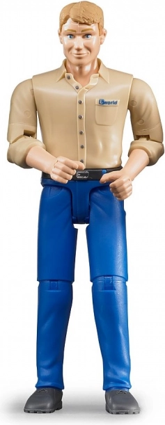 Figurină bărbat Bruder BWorld cu pantaloni albaștri