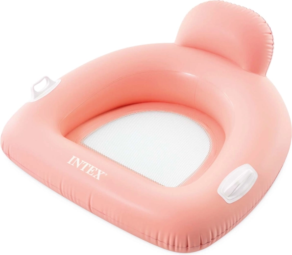 Intex Pillow Float Lounges – șezlong gonflabil roz pentru apă, cu pernă