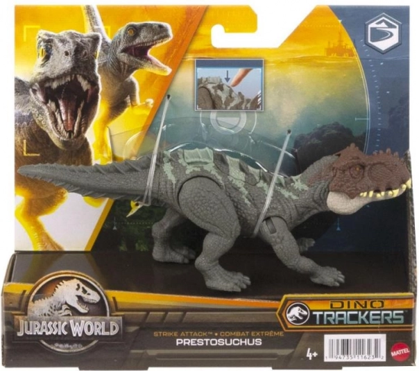Figurină de dinozaur cu mecanism de atac JURASSIC WORLD DINO TRACKERS
