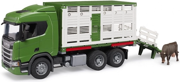 Transportor de animale Scania cu figură de vacă