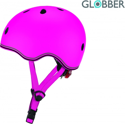 Cască pentru copii Globber Go Up Lights Neon Pink