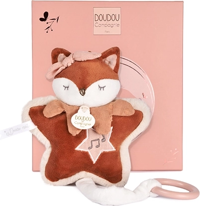 Set cadou Doudou: vulpița de pluș Mina cu mecanism muzical, 16 cm