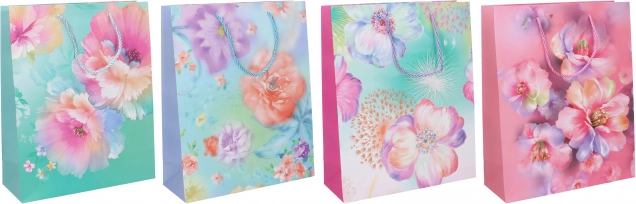 Pungă cadou mărimea L, 30 × 41,5 × 12 cm – pentru tot anul, 4 modele