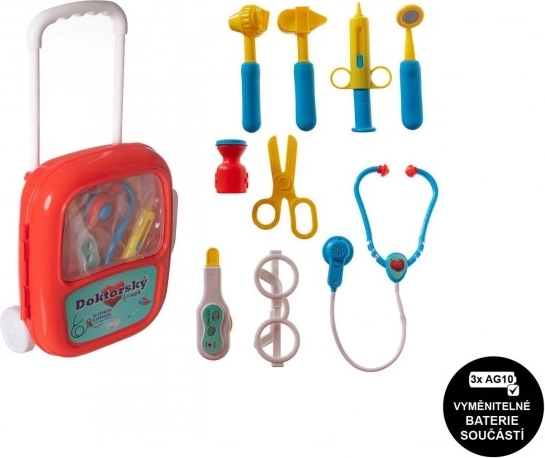 Set medical pentru copii cu stetoscop în troller