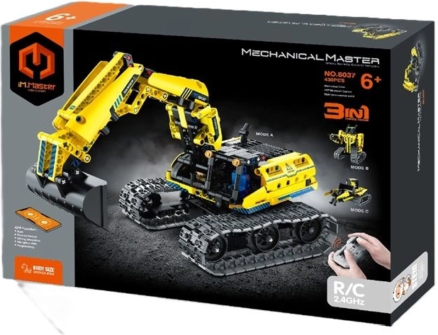 IM.Master RC robo-excavator 3 în 1 – set de construcție 430 de piese