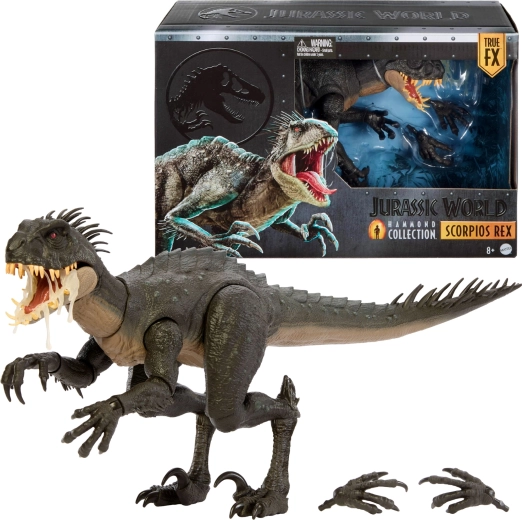 Mattel Jurassic World Hammond Collection Scorpios rex – figurină de colecție dinozaur 43 cm