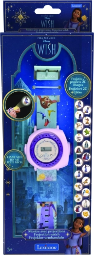 Ceas digital cu proiecție Lexibook Disney Wish, cu 20 de imagini