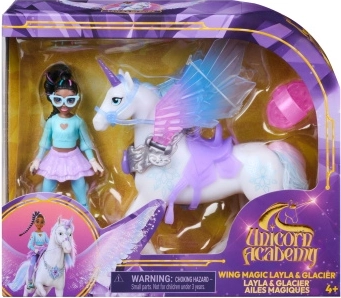 Unicorn Academy Magia aripilor Layla și unicornul Glacier cu accesorii