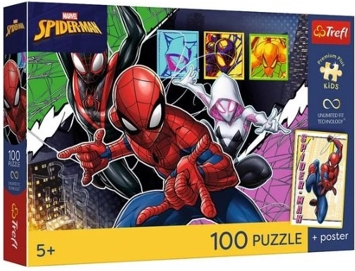 Puzzle pentru copii Premium Plus Kids – păianjenul erou, 100 de piese
