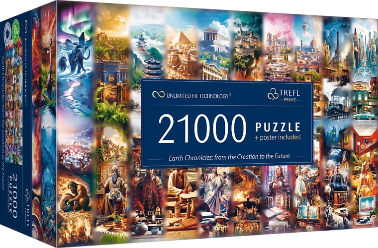 Puzzle Trefl cronica Pământului: de la creație la viitor 21.000 piese