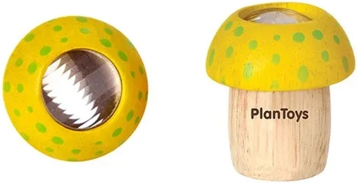 PlanToys caleidoscop în formă de ciupercuță galbenă