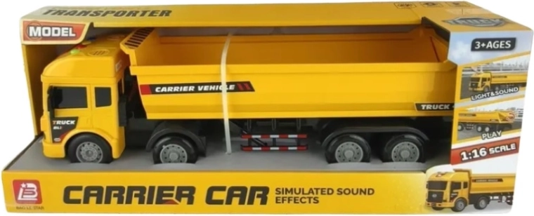 Camion basculant pentru copii cu lumină și sunet, în cutie
