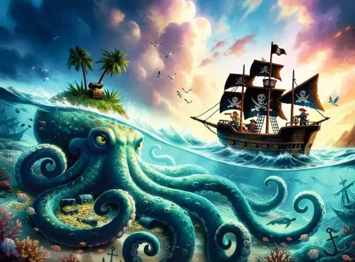 Puzzle Ravensburger Comoara piraților XXL 100 piese