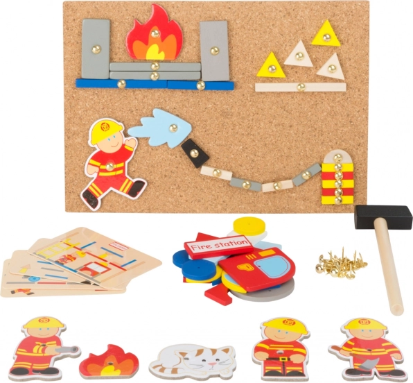 Joc creativ de bătut Pompieri small foot