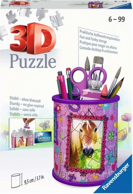 RAVENSBURGER puzzle 3D suport pentru creioane – cal, 57 piese