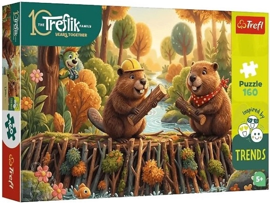 Puzzle Trefl 160 „La castor” (Familia Treflikilor)
