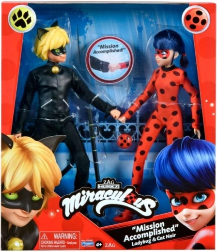 MIRACULOUS: BUBURUZĂ ȘI MOTAN NOIR SET PĂPUȘI