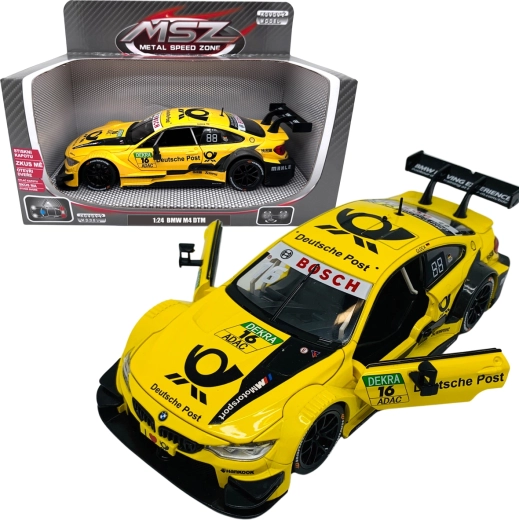 Model metalic BMW M4 DTM 1:24 galben