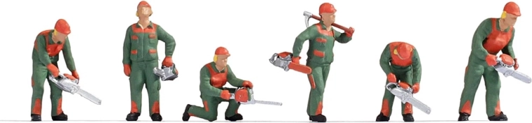 Încă un set de figurine Noch lucrători forestieri H0