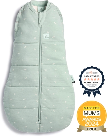 ErgoPouch înfășurătoare și sac de dormit 2în1 Cocoon Sage 2,5 tog (3–6 luni)