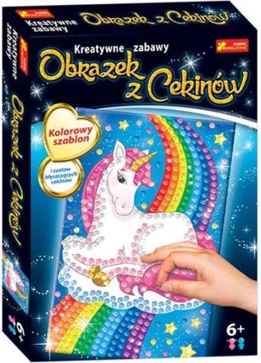 Tablou cu paiete unicorn - 1 bucată