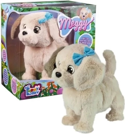 TMT Huggy Luv cățeluș de pluș interactiv Meggy, labrador nisipiu