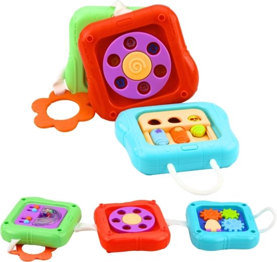 Joacă variabilă: cub și 3 panouri duble