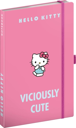 Caiet cu spirală Hello Kitty, 13 × 21 cm