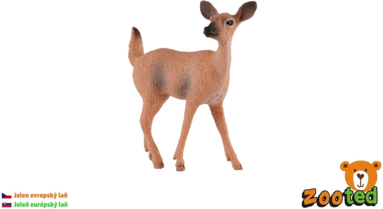 Figurină din plastic reprezentând o ciută europeană, 7 cm