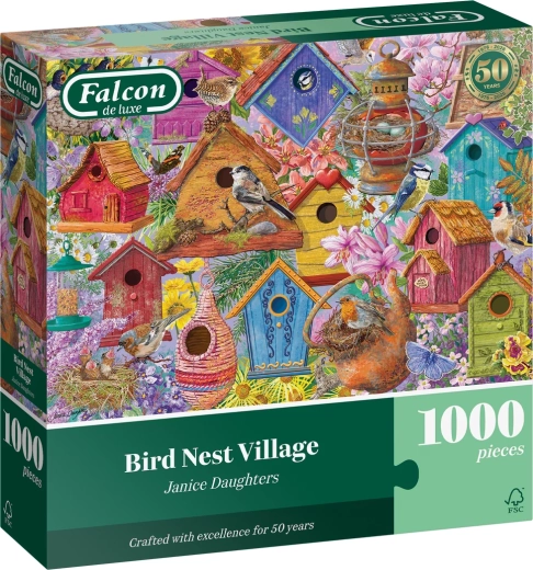 Puzzle Falcon Căsuțe pentru păsări 1000 piese