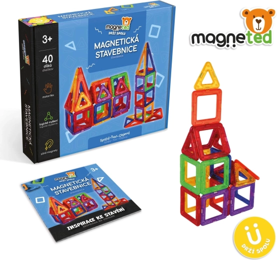 Set de construcție magnetic Magneted, 40 de piese